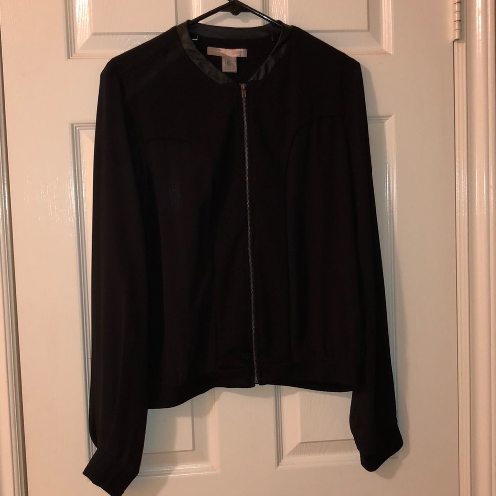 sheer bomber jacket